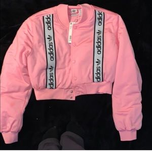 pink adidas bomber